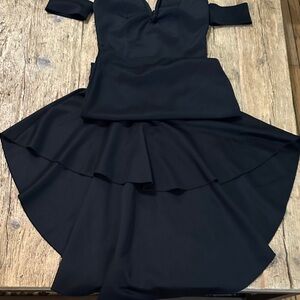 Chic Black High-Low Dress